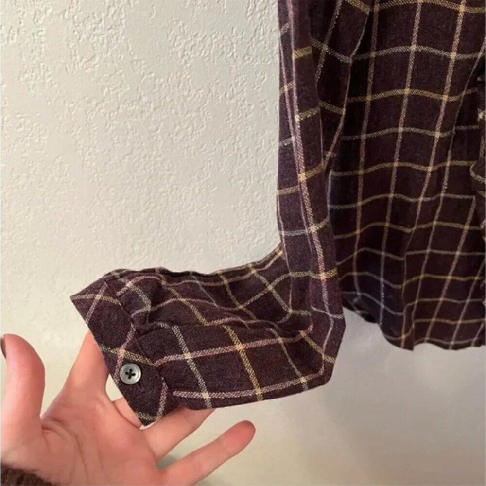 Madewell Plaid Ruffle Front Top - Picture 5 of 8